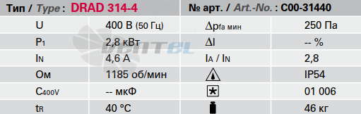 Rosenberg DRAD 314-4 - описание, технические характеристики, графики